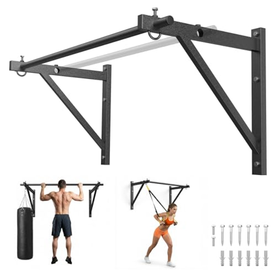 Home Bar And Gym - Doorway and wall-mounted pull-up bar for