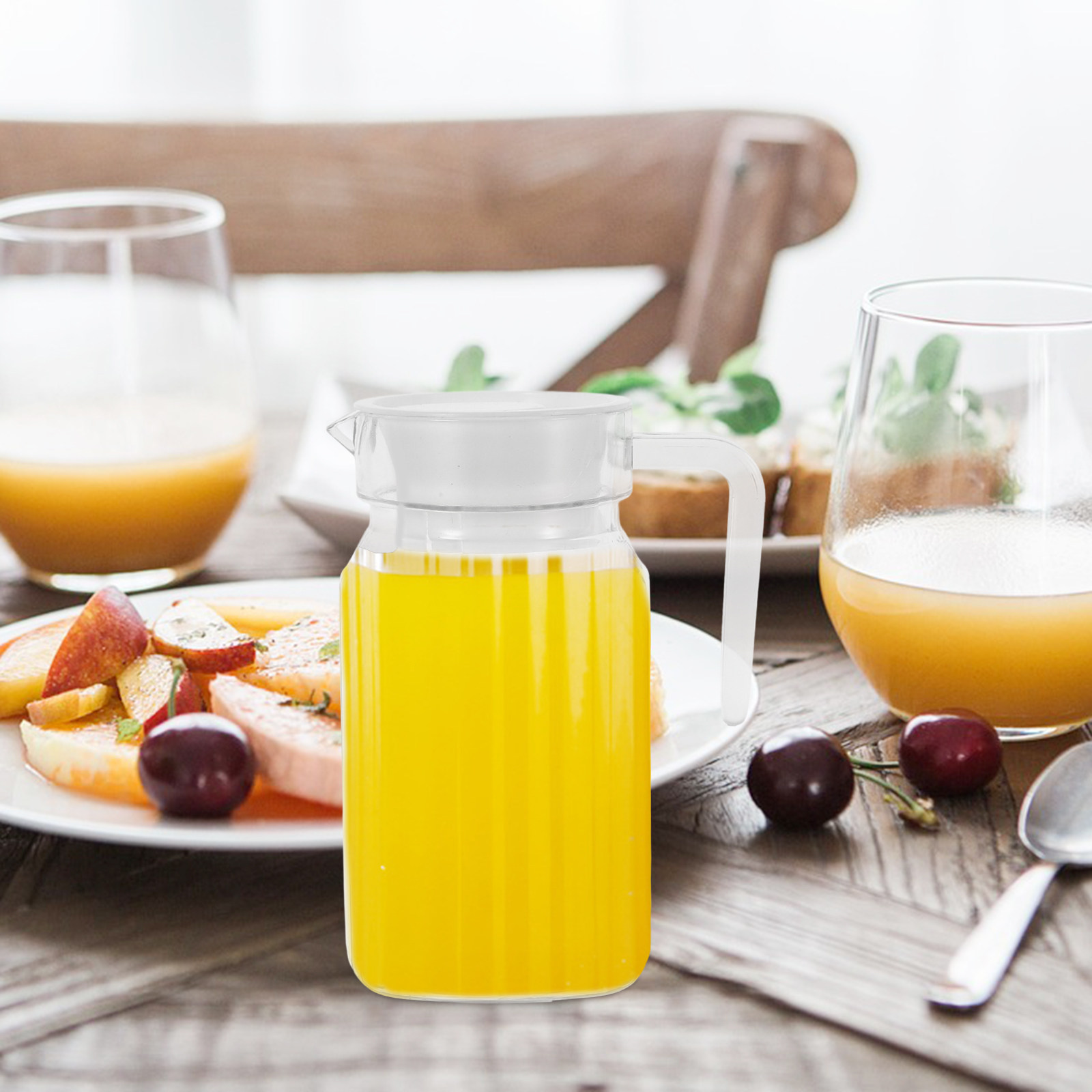 Home Bar And Fridge - 500Ml Plastic Juice Pitcher Clear Striped