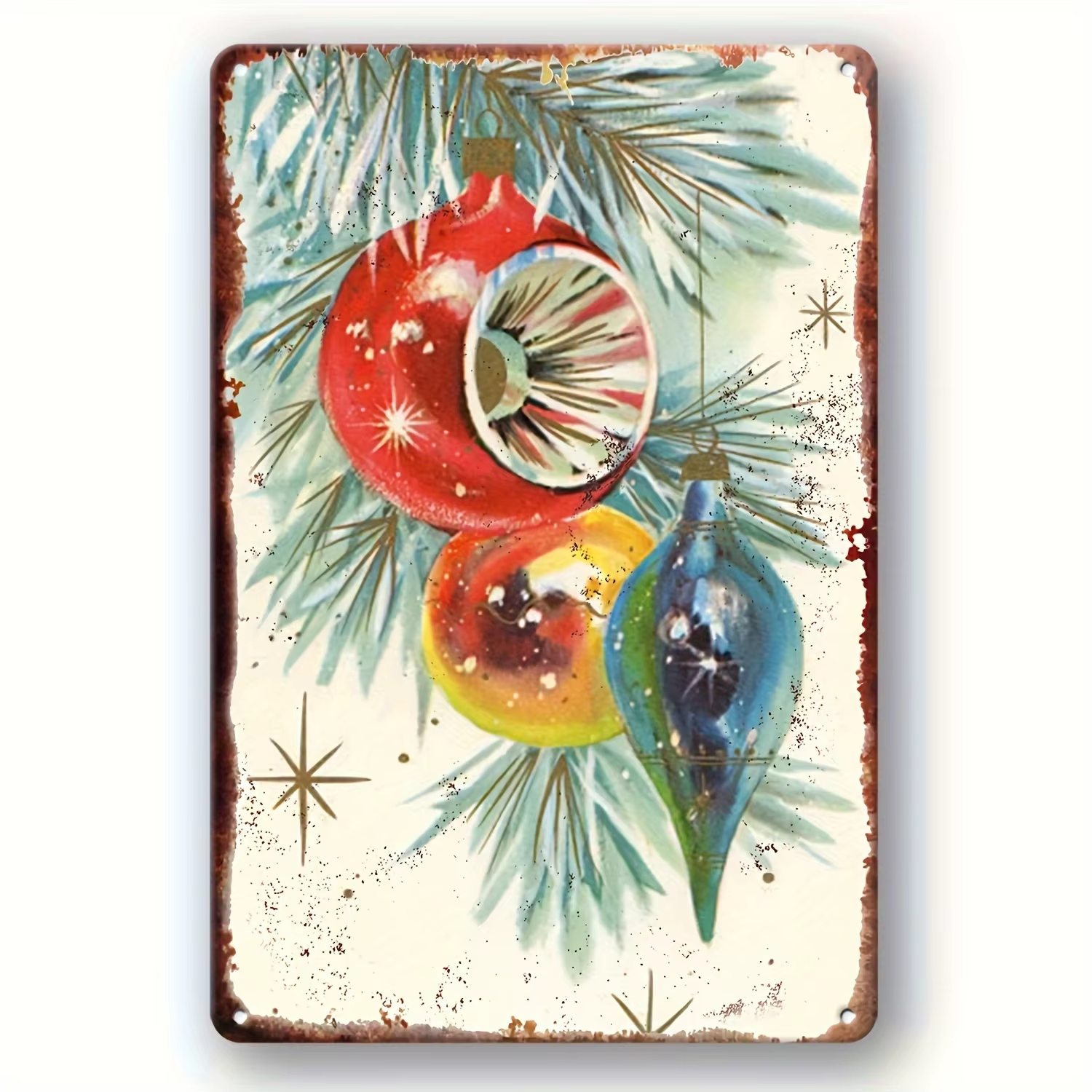 Home Bar Cafe - Vintage Christmas Metal Tin Sign -