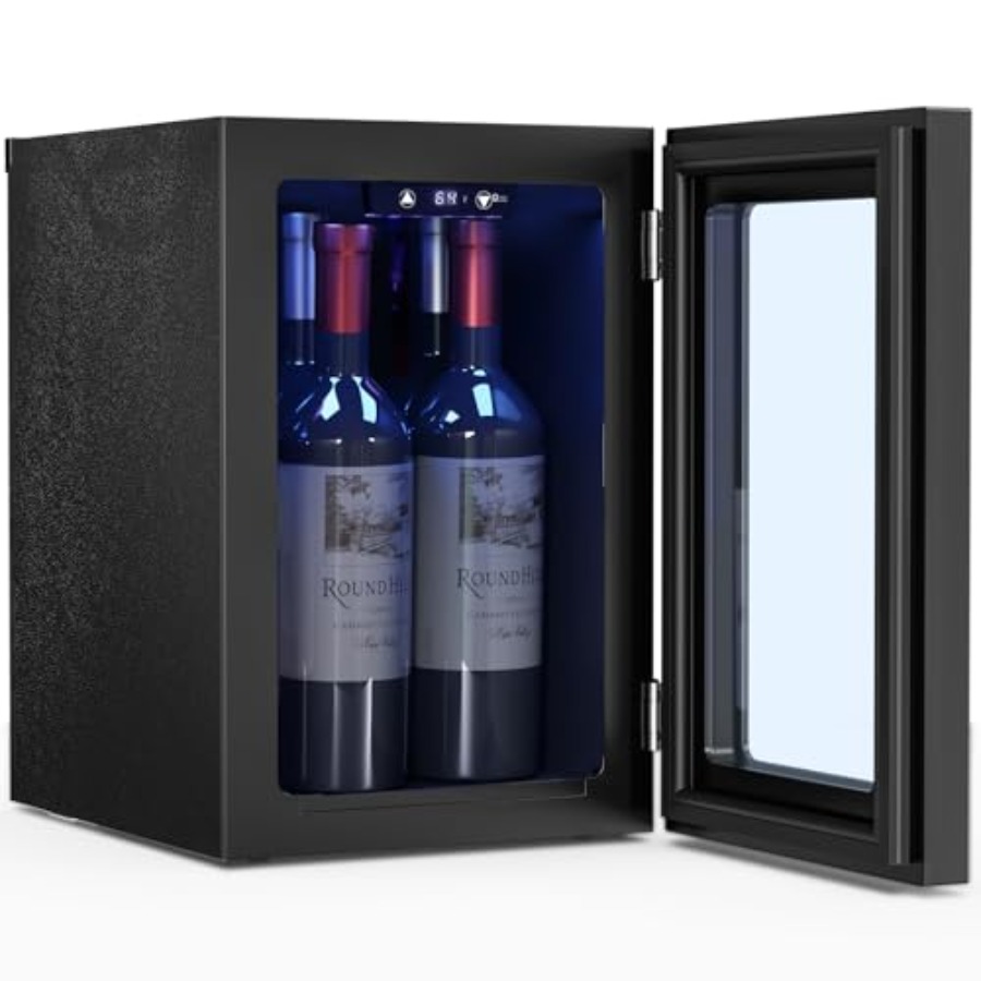 Home Bar And Fridge - Freestanding counter-top wine cellar mini fridge