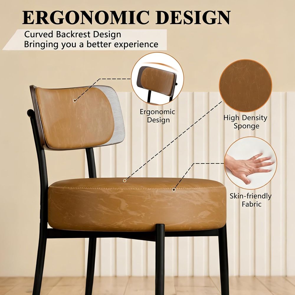 Brown Bar Stools Set o 3, Leat – обзор и цена Home Bar Stools