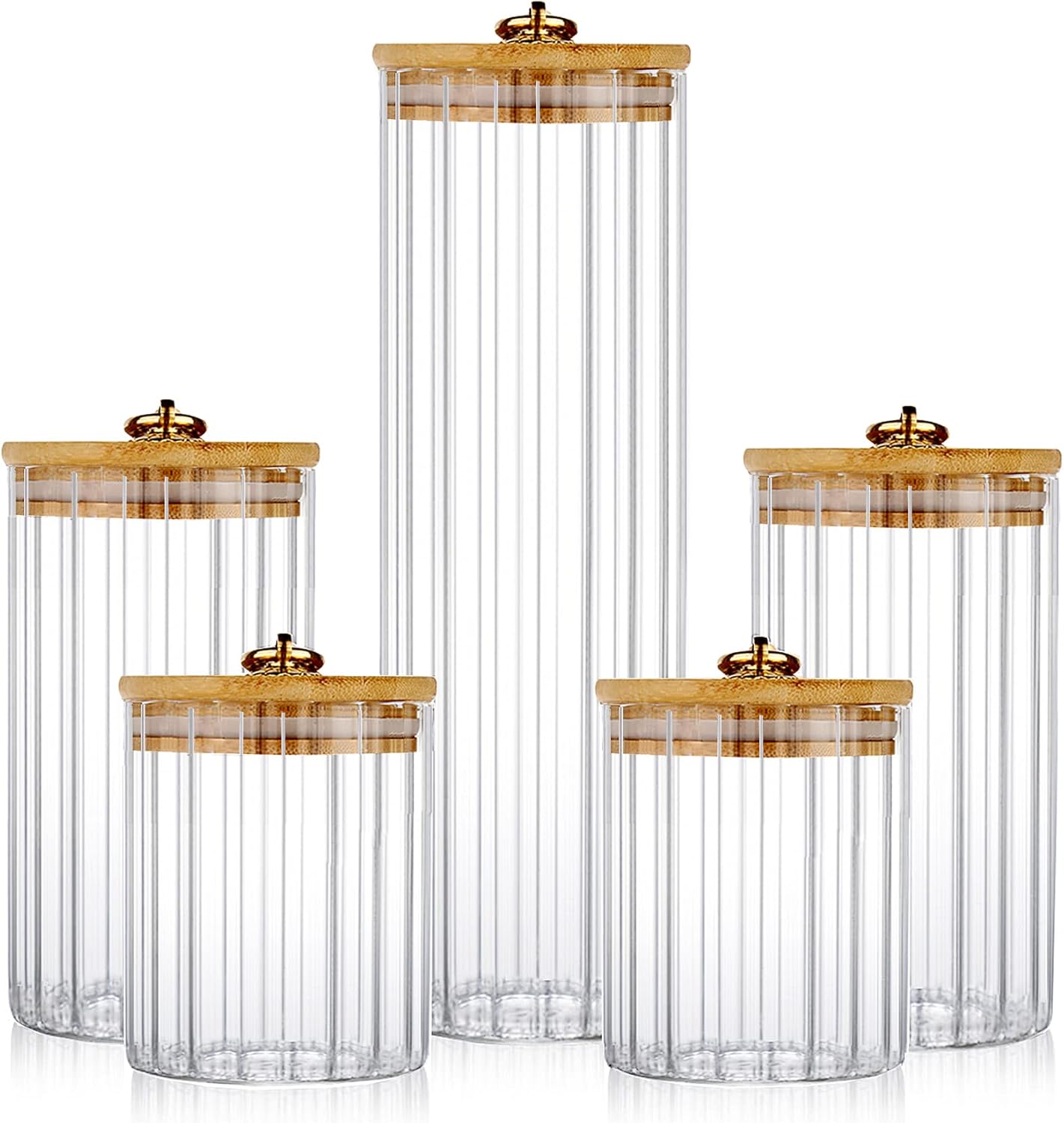 Glass Storage Jars Set of 5, D – обзор и цена Home Bar And Kitchen