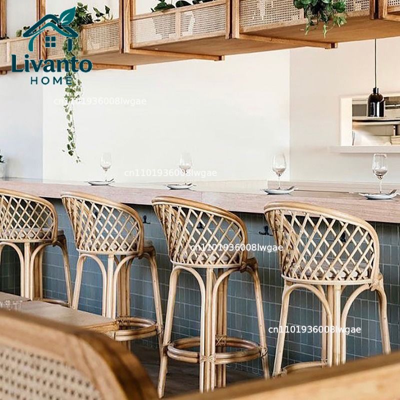 Natural Rattan Bar Stools with – обзор и цена Home Bar Seating