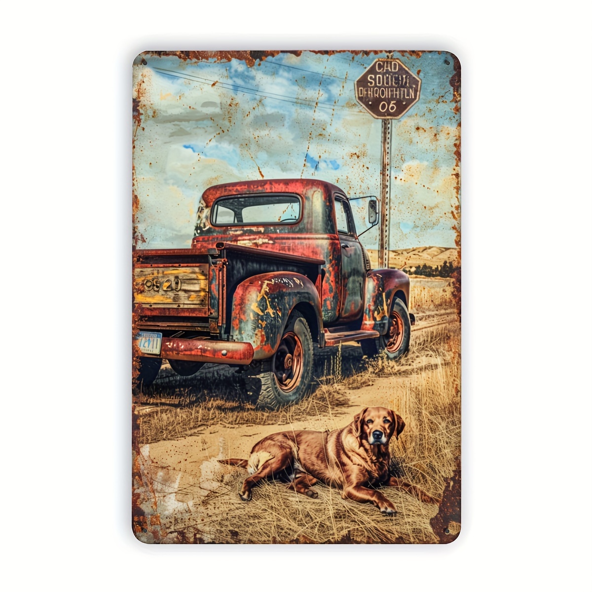 Vintage Truck and Dog Metal Ti – обзор и цена Home Bar And Restaurant