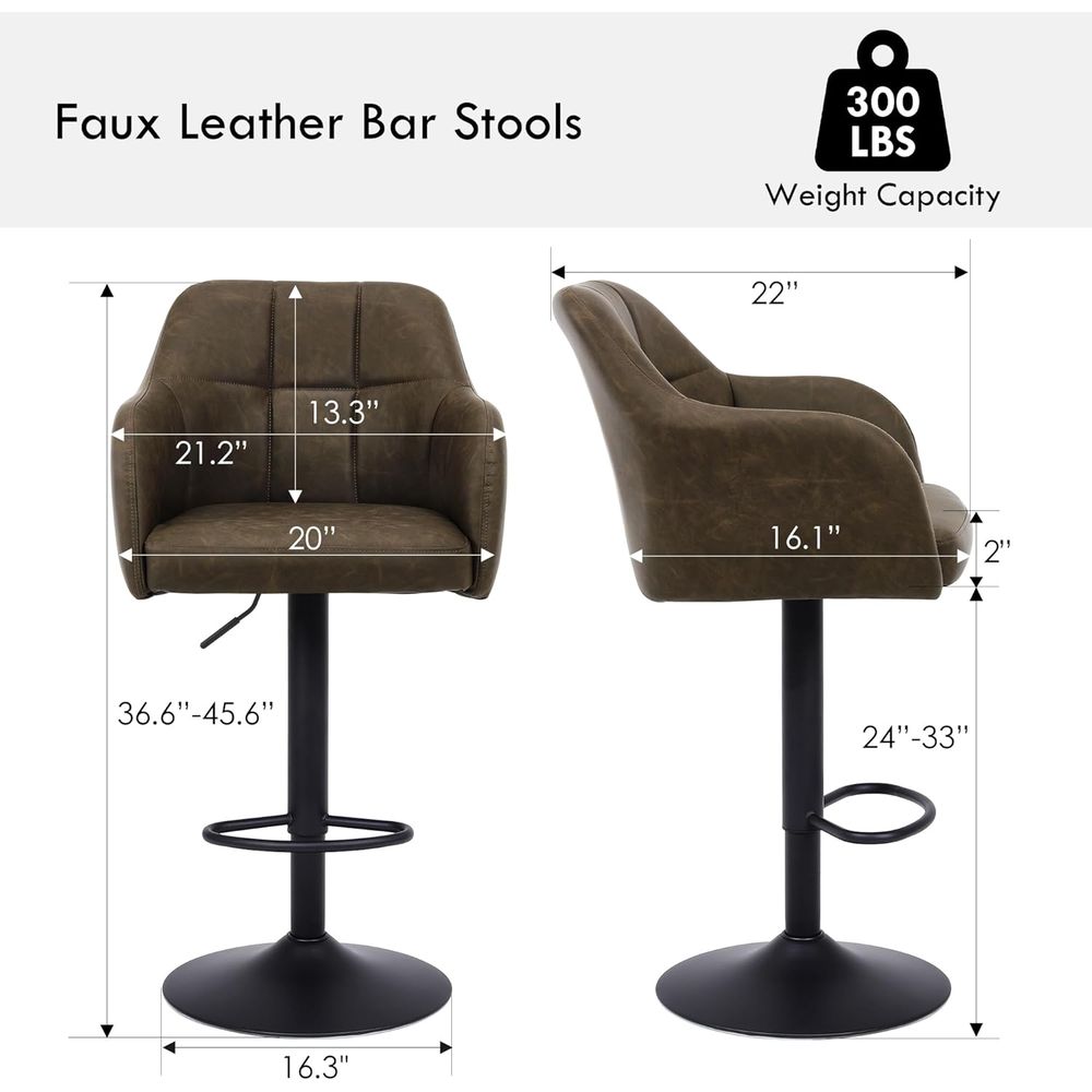 Set of 4 Swivel Leather Bar St – обзор и цена Home Bar Stools