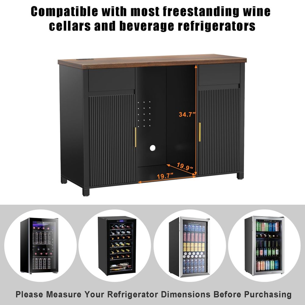 Large Coffee Bar Cabinet with  – обзор и цена Home Bar And Fridge