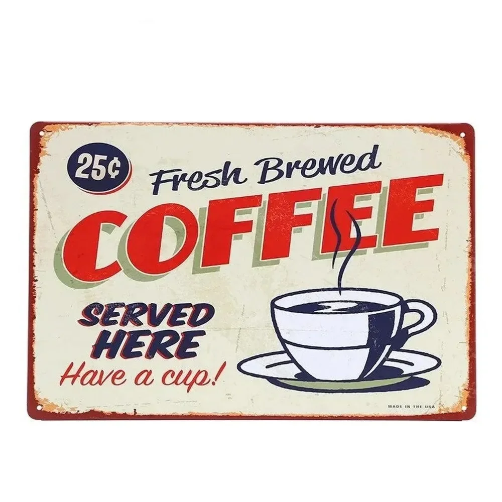 Plaque Metal Signs Drink Coffe – обзор и цена Home Bar Cafe