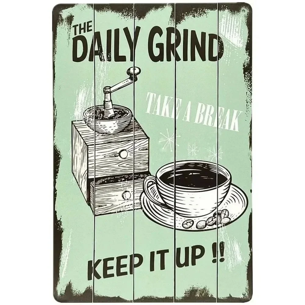 Plaque Metal Signs Drink Coffe – обзор и цена Home Bar Cafe