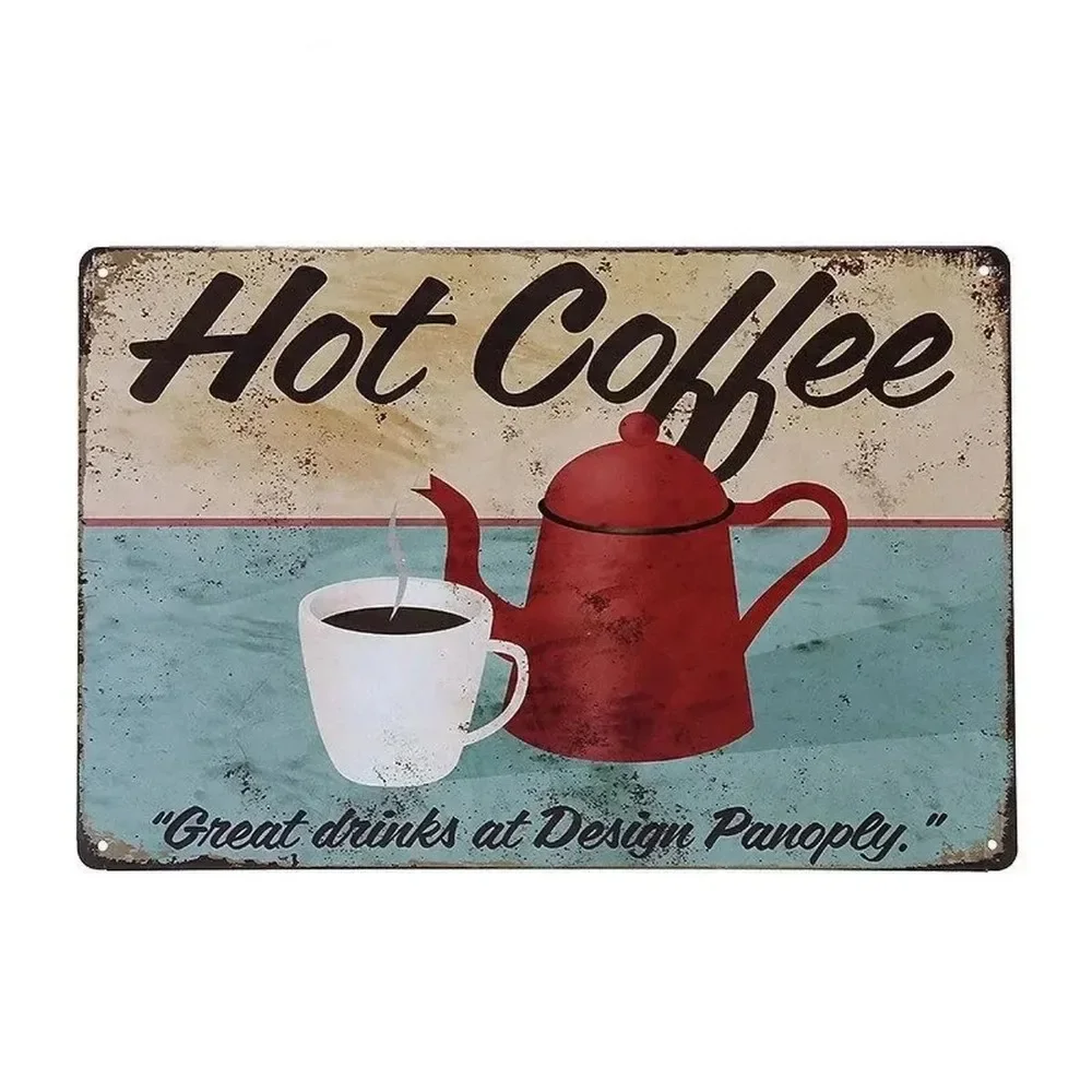Plaque Metal Signs Drink Coffe – обзор и цена Home Bar Cafe