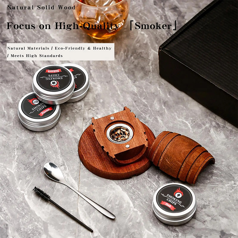 Wooden Cocktail Smoker Kit Smo – обзор и цена Smoking Gun Kit
