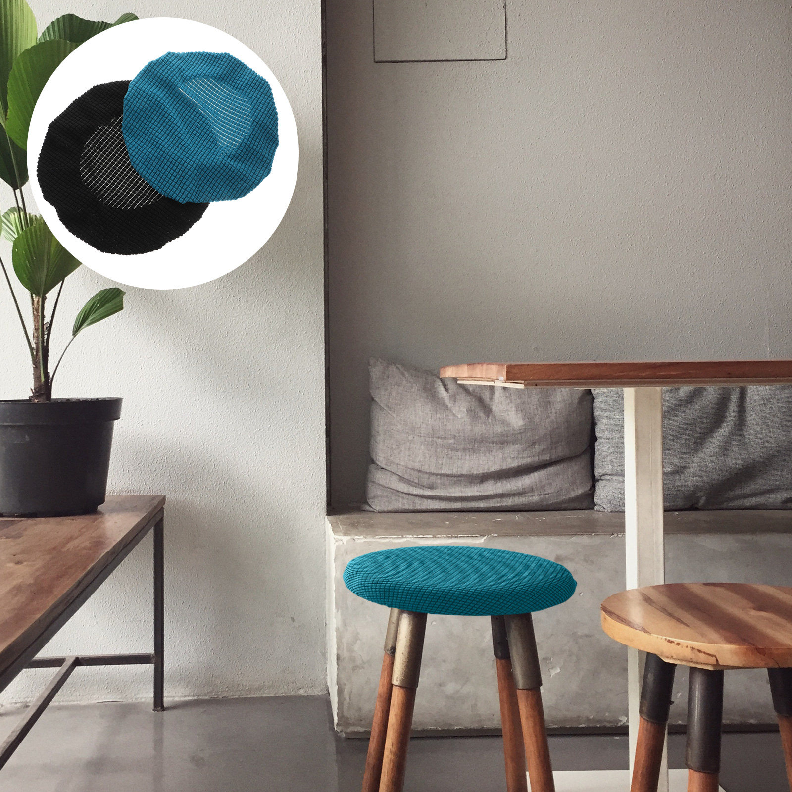 2Pcs Round Stool Covers Elasti – обзор и цена Home Bar Stools