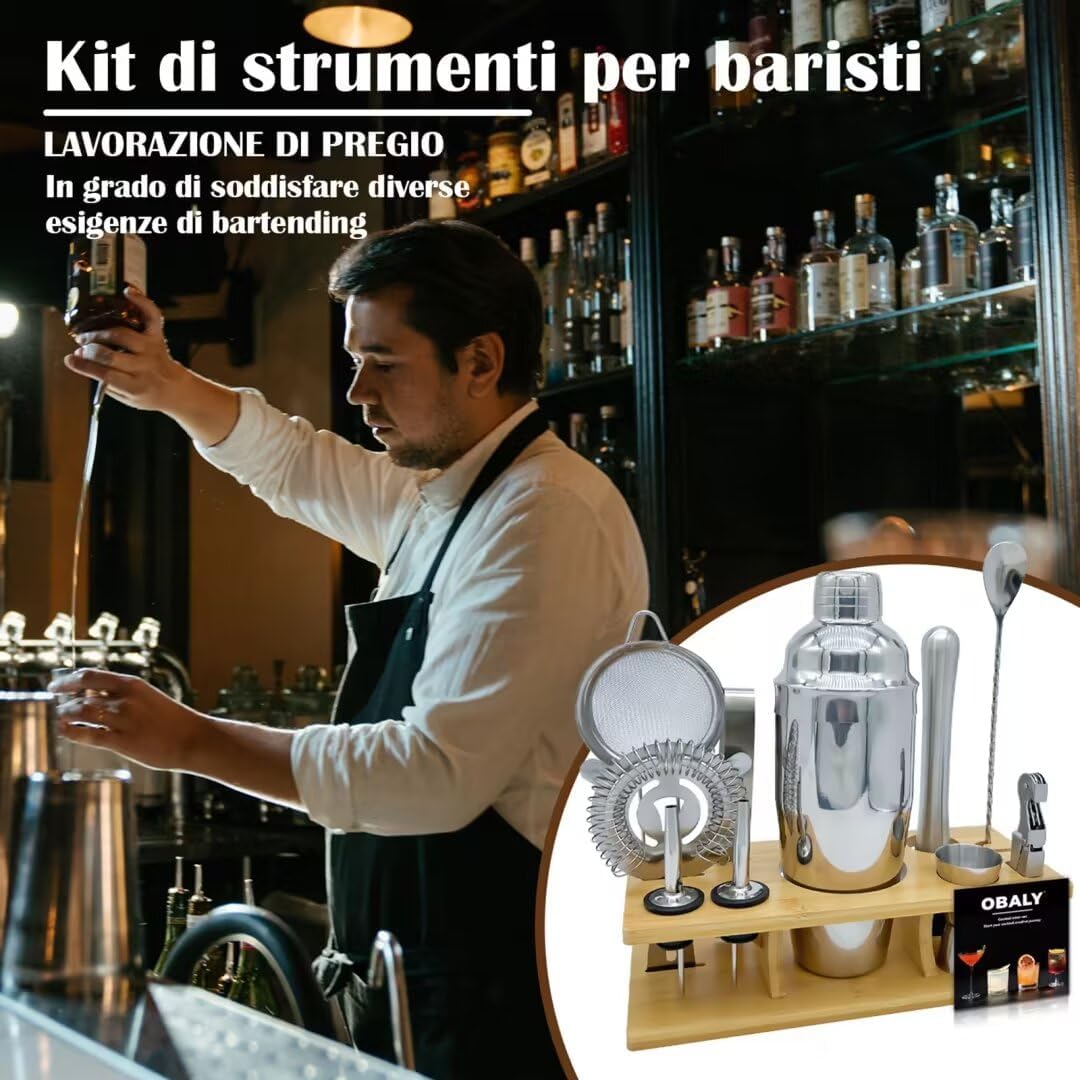 11-Piece Bartender Kit With Co – обзор и цена Boston Shaker Set