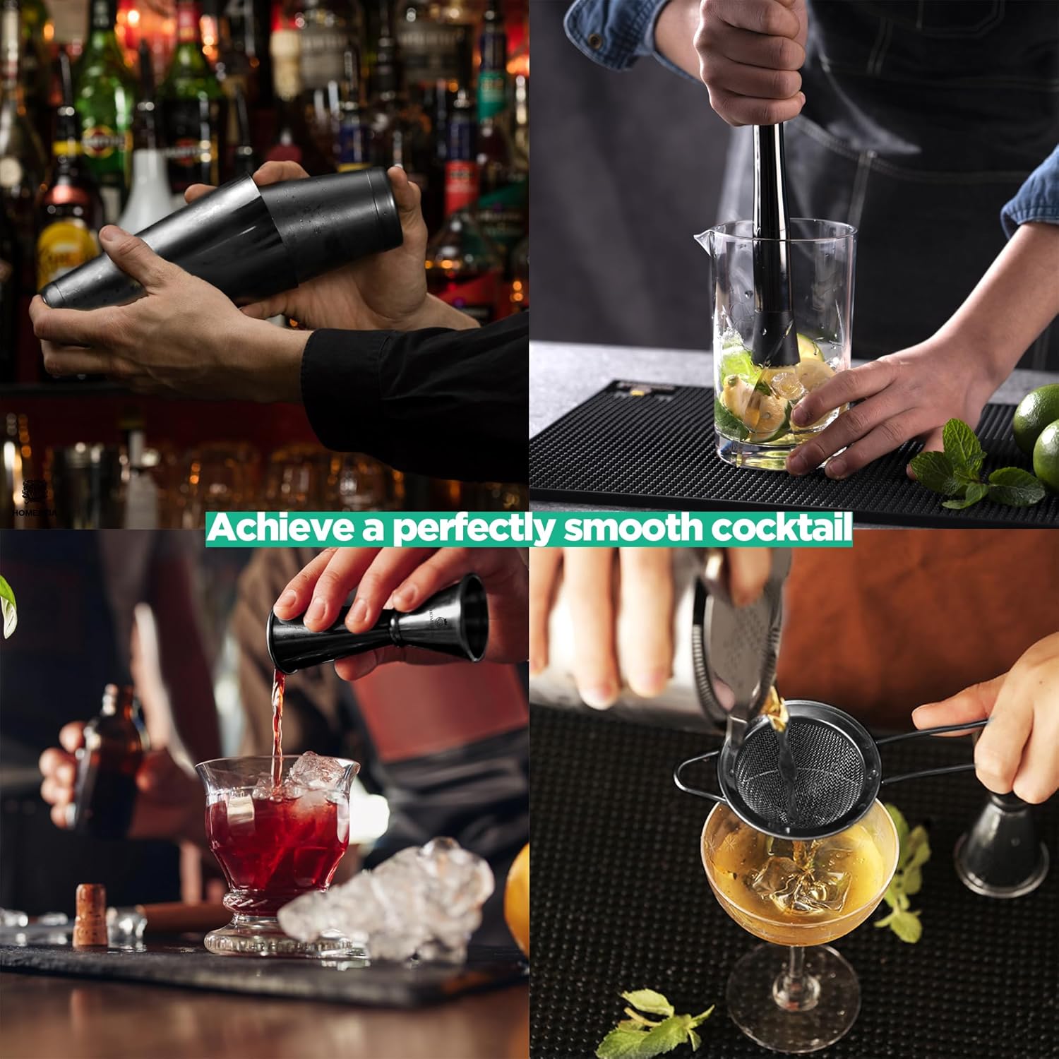 Cocktail Shaker Sets, 12 Pcs S – обзор и цена Boston Shaker Set