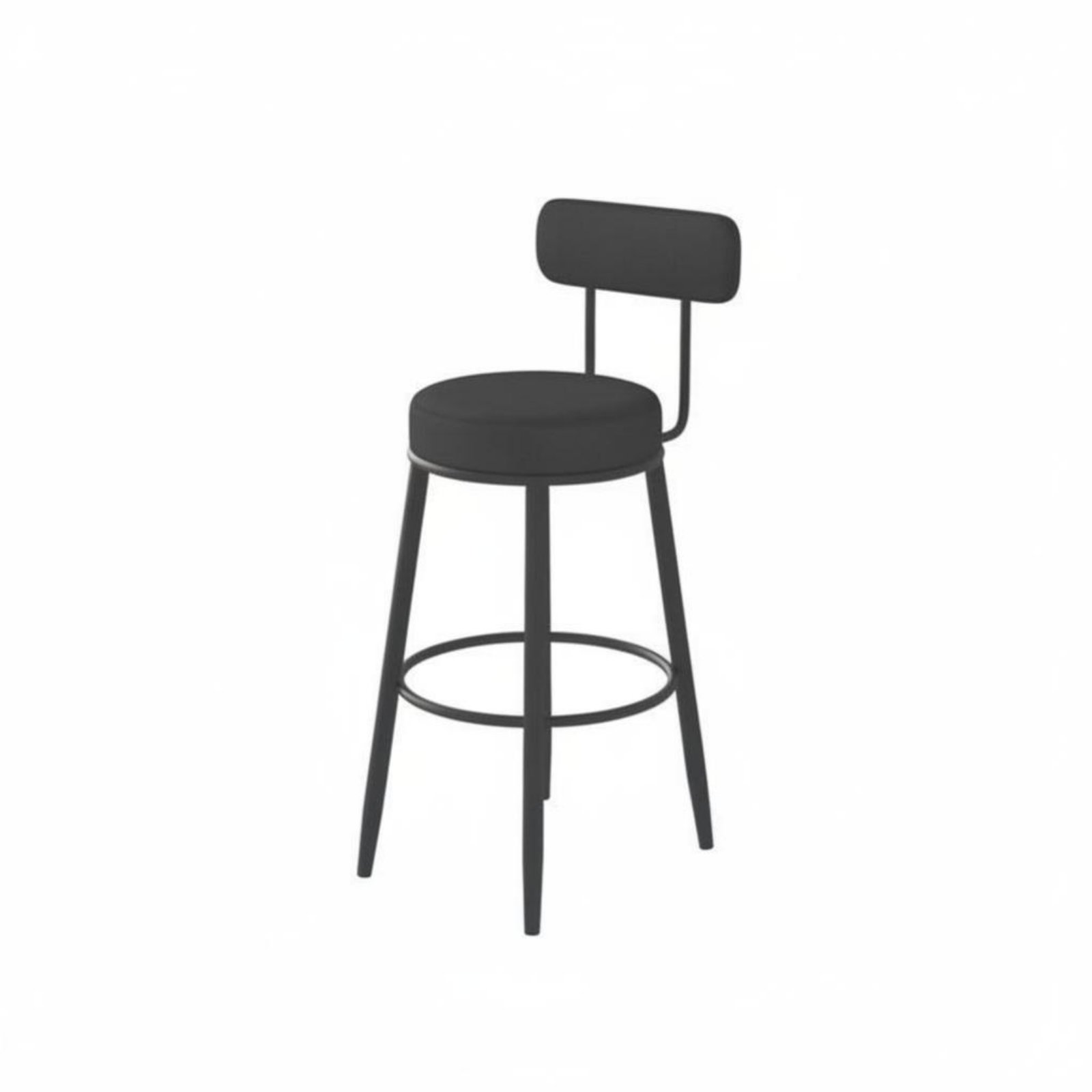 Upholstered Stool with Low Rea – обзор и цена Home Bar Seating