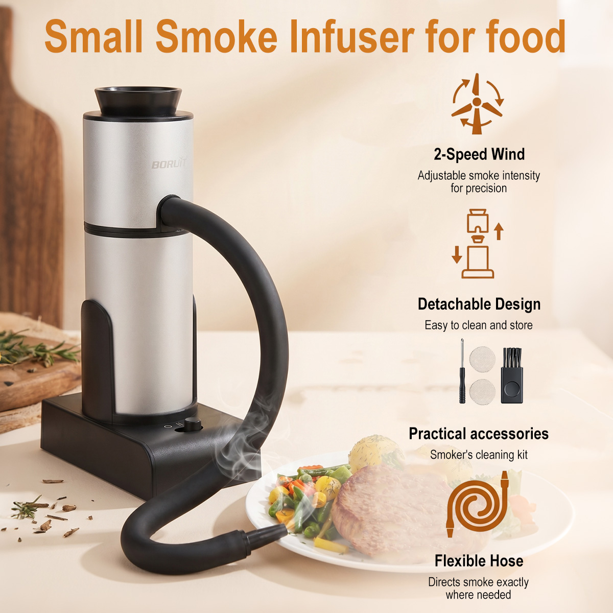 BORUiT SK303 Portable Food Col – обзор и цена Smoking Gun Kit
