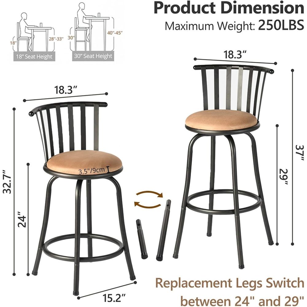 Dining Barstool with 360-Degre – обзор и цена Home Bar Stools