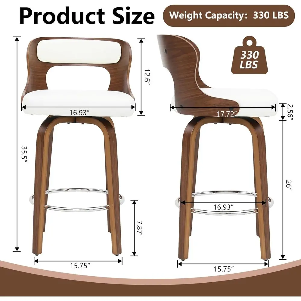Set of 4 White 26 Counter Heig – обзор и цена Home Bar Stools