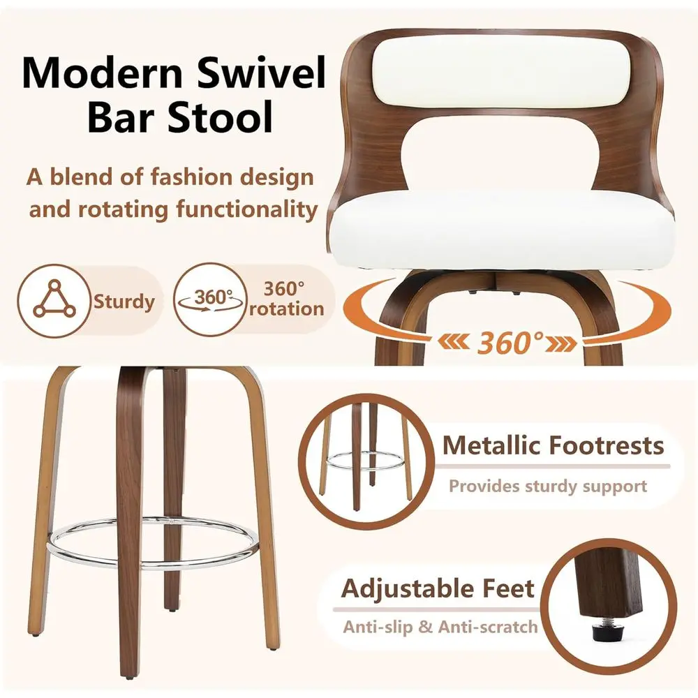 Set of 4 White 26 Counter Heig – обзор и цена Home Bar Stools