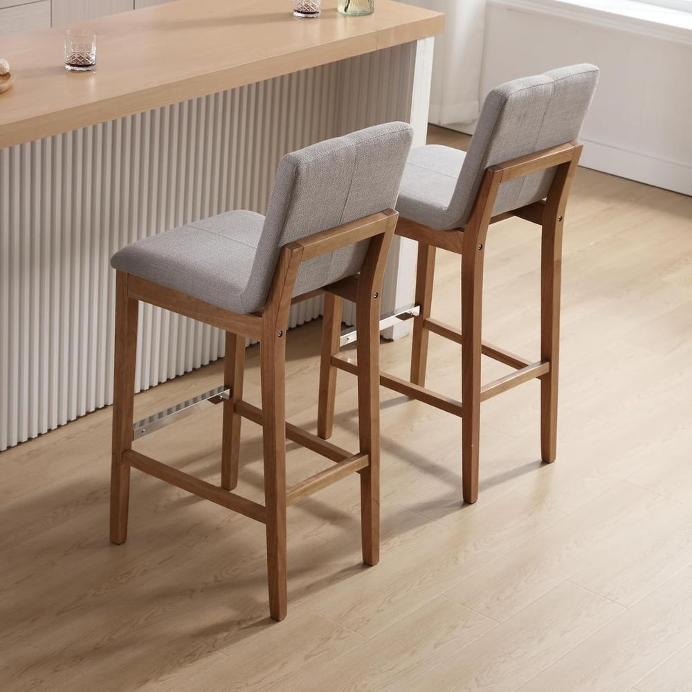 Set of 4 30 Grey Upholstered W – обзор и цена Home Bar Stools