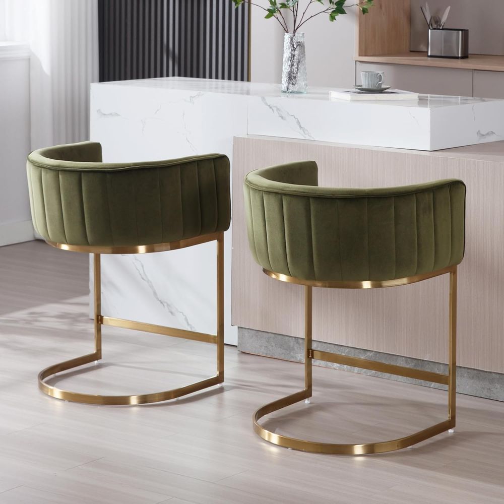 24 Velvet Upholstered Counter  – обзор и цена Home Bar Stools