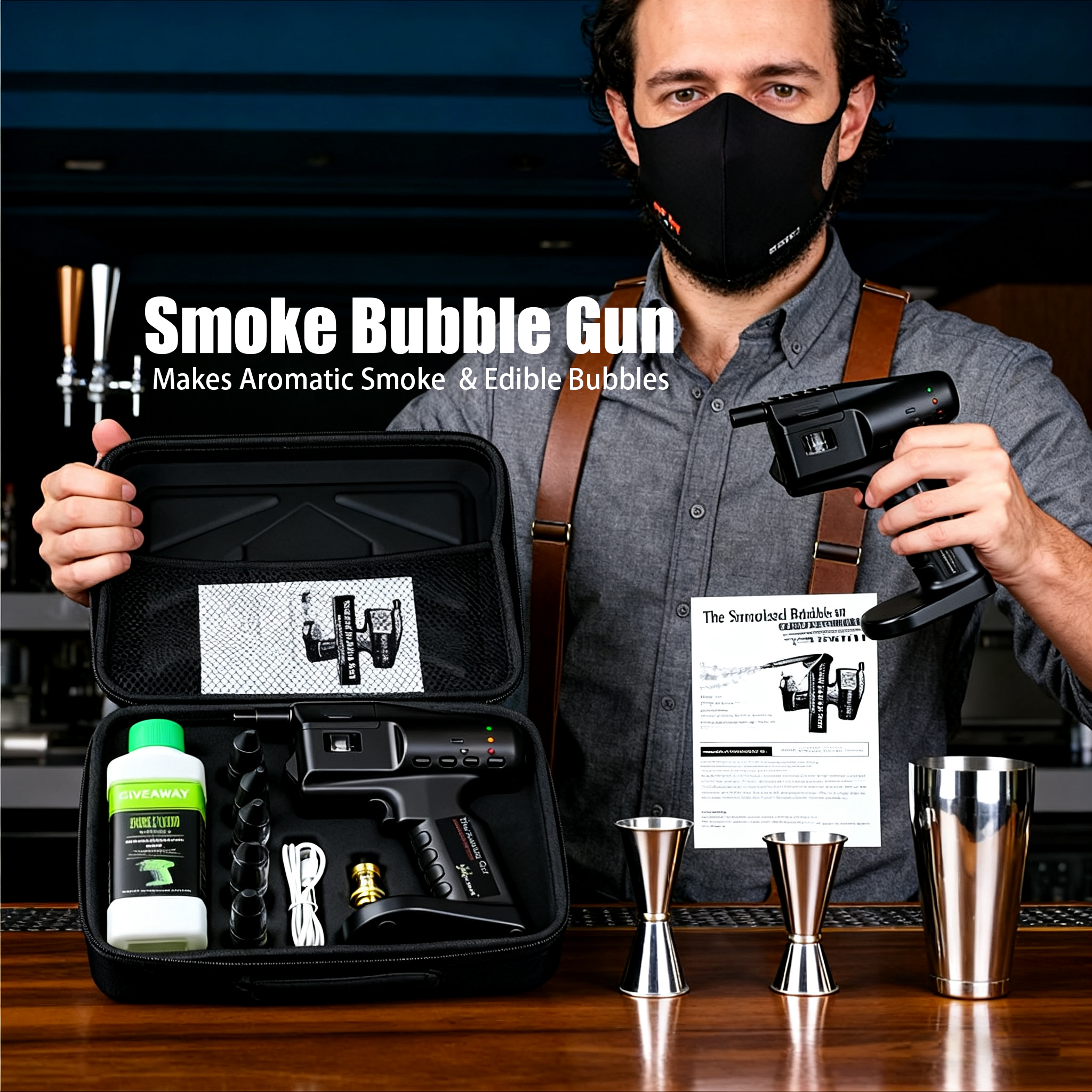 Cocktail Smoke Bubble Gun - US – обзор и цена Smoking Gun Kit