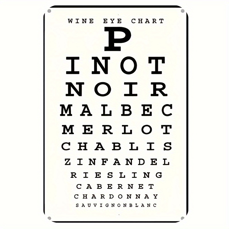 Vintage Wine Eye Chart Metal S – обзор и цена Home Bar And Kitchen
