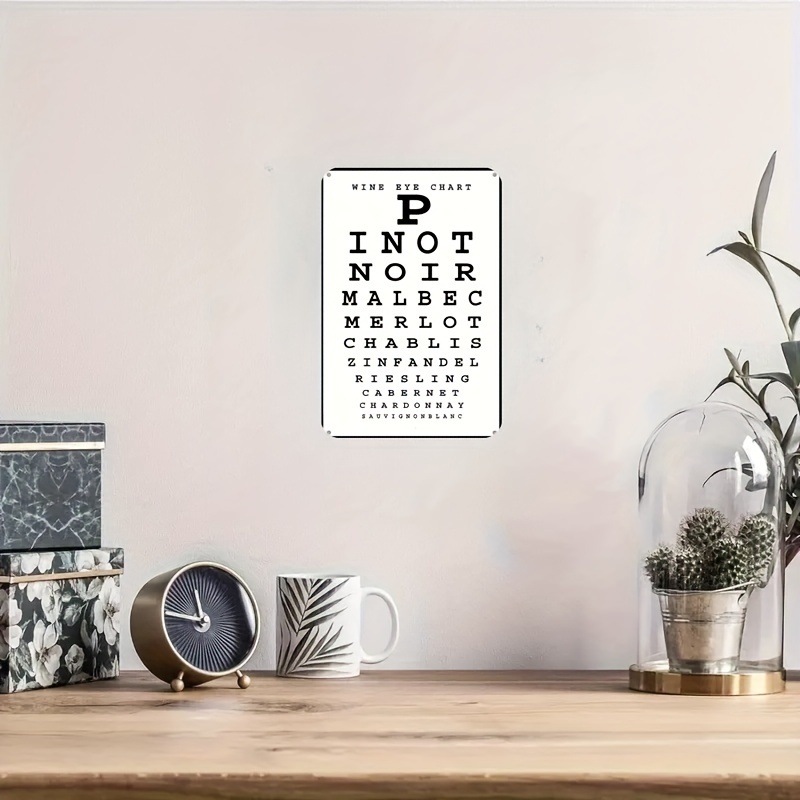 Vintage Wine Eye Chart Metal S – обзор и цена Home Bar And Kitchen