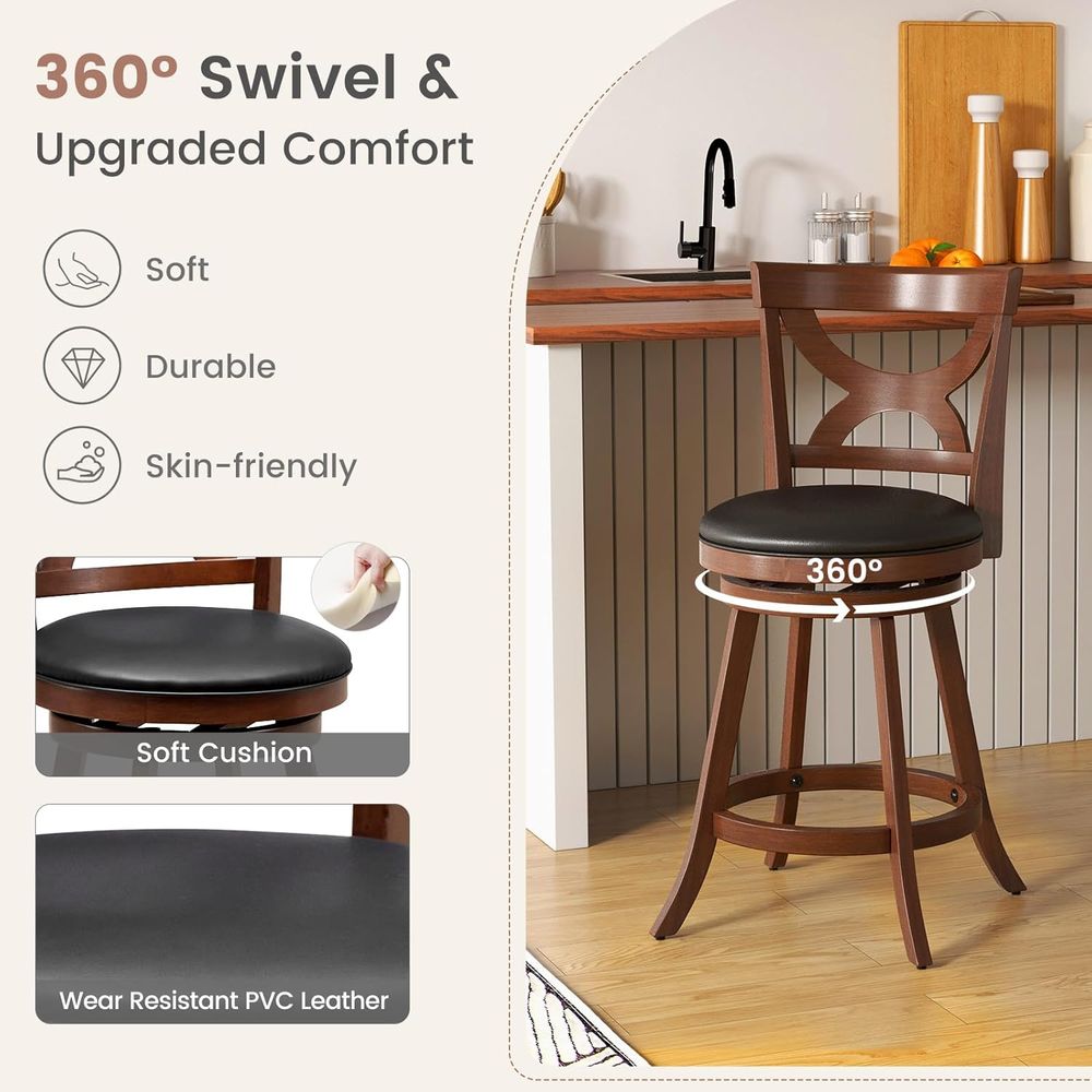 Bar Stools Set o 2, 24'' 360-D – обзор и цена Home Bar Stools