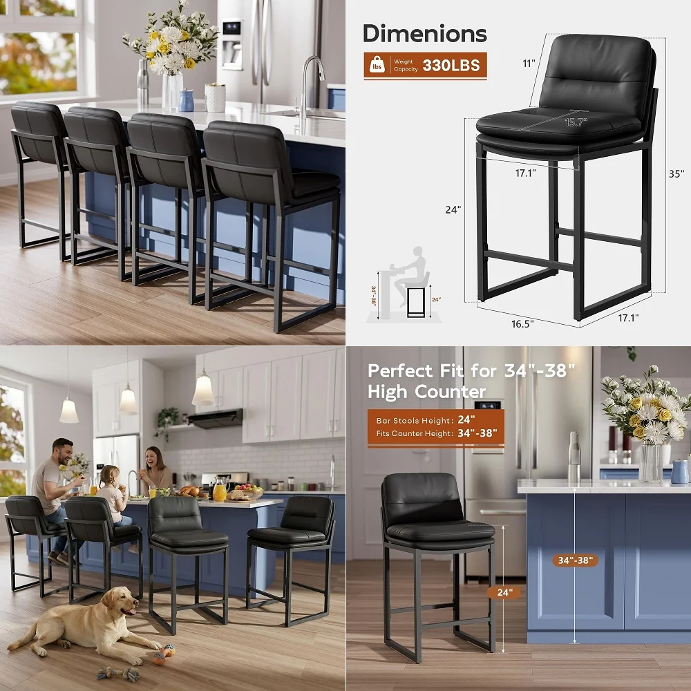 Bar Stools Set of 4, Island Ch – обзор и цена Home Bar Stools
