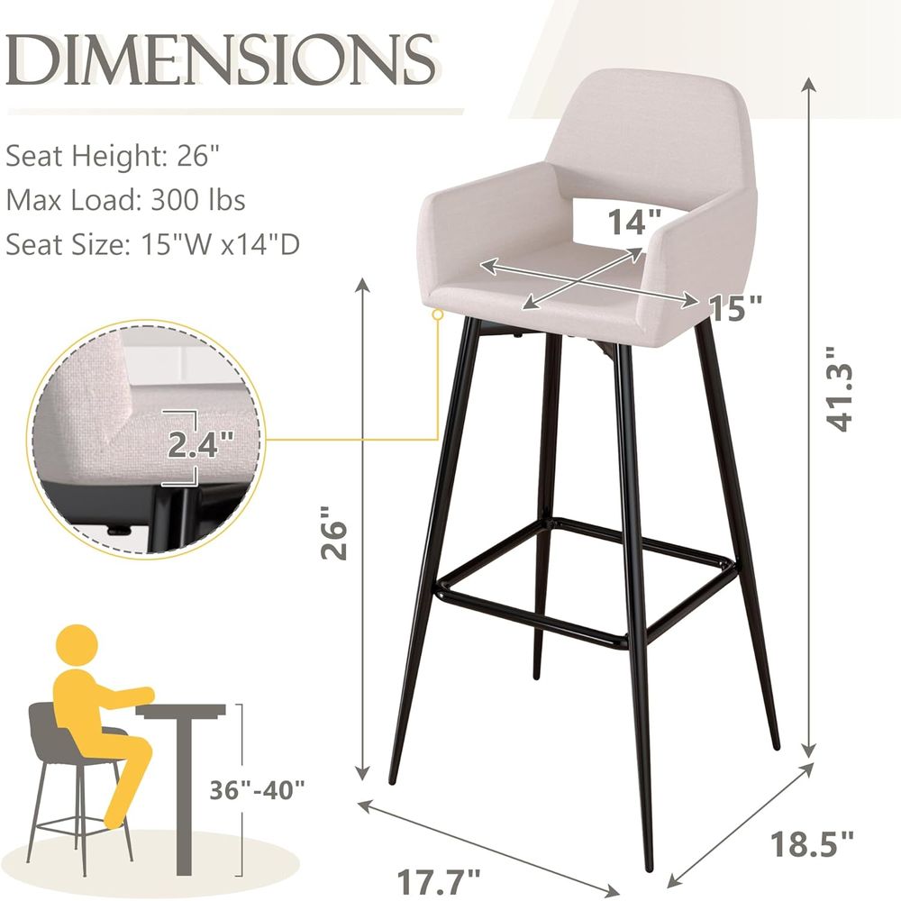 2-Pack 28 Counter Height Bar S – обзор и цена Home Bar Stools