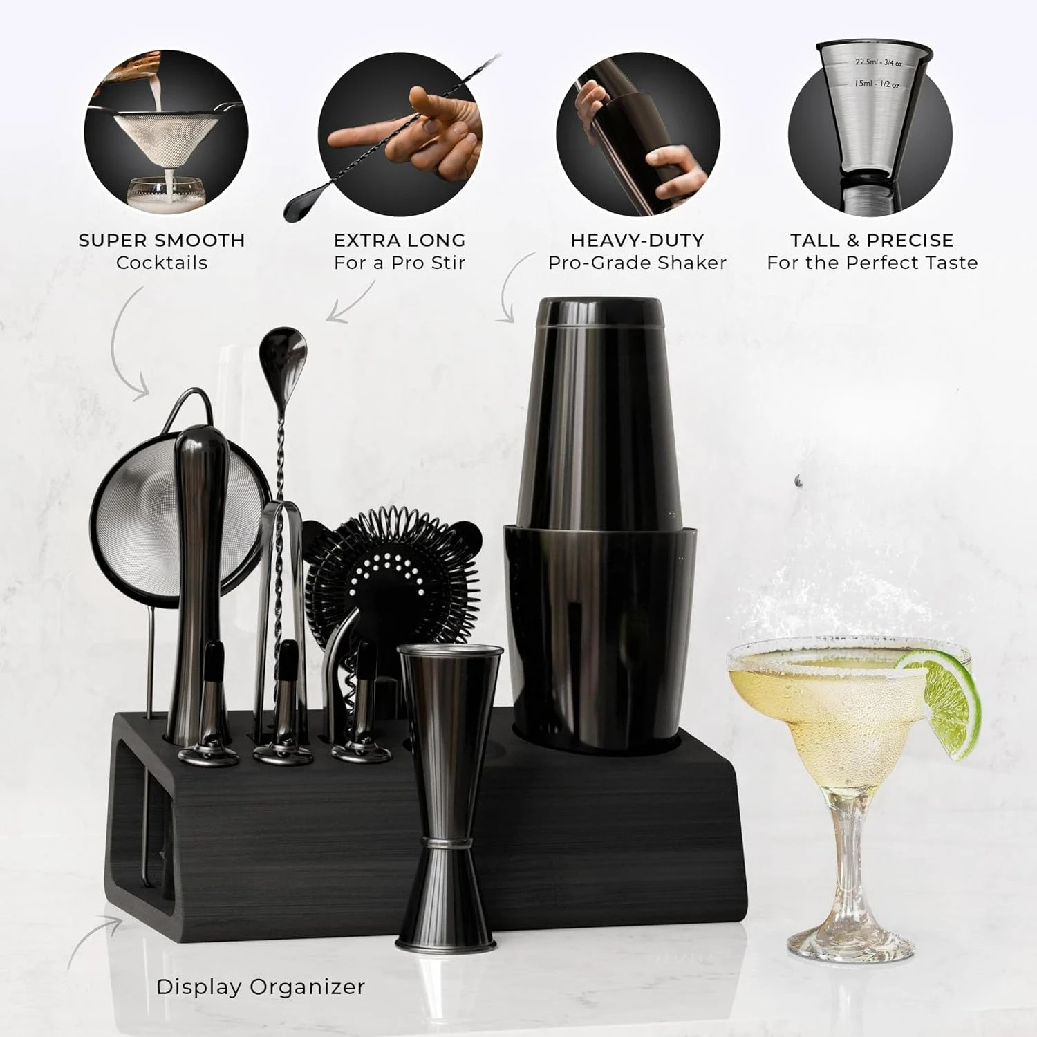 14Pcs Cocktail Shaker Set 28oz – обзор и цена Boston Shaker Set