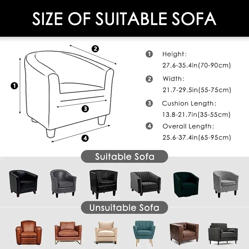 Elastic Club Chair Cover Jacqu – обзор и цена Home Bar Seating