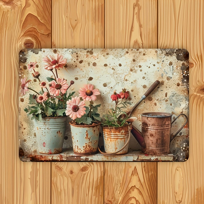 Vintage Floral Metal Tin Sign  – обзор и цена Home Bar And Restaurant