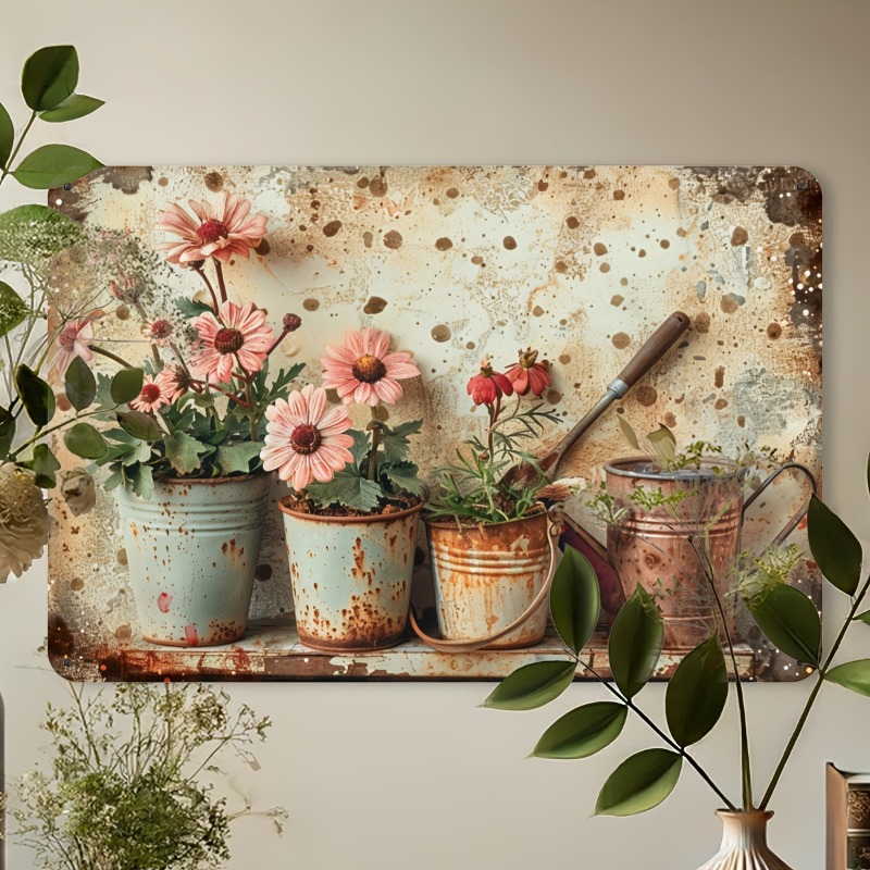 Vintage Floral Metal Tin Sign  – обзор и цена Home Bar And Restaurant
