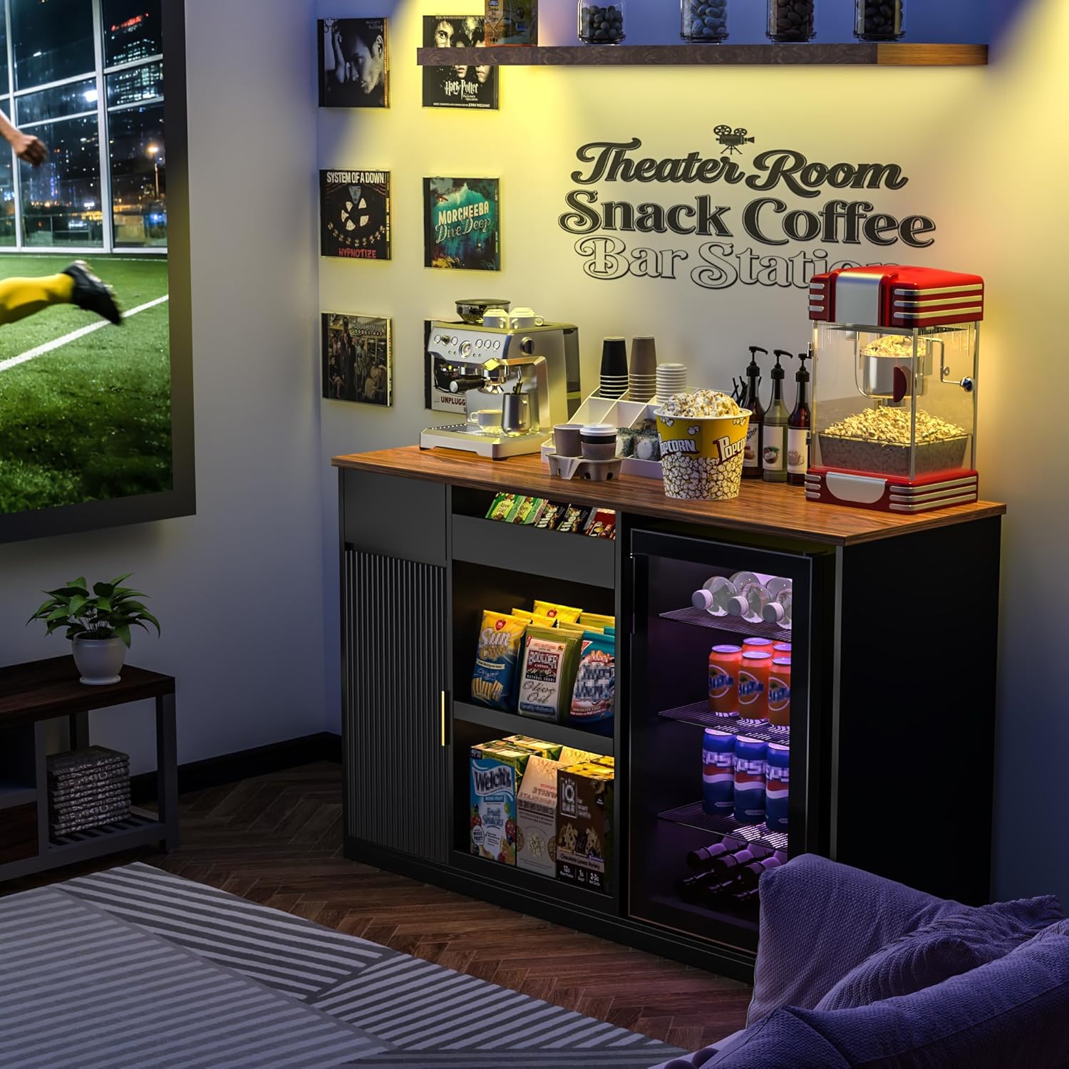 Snack Bar Cabinet with Fridge  – обзор и цена Home Bar And Fridge