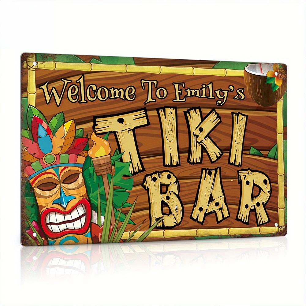 Custom  Decor Tiki Bar Sign, P – обзор и цена Home Bar And Kitchen