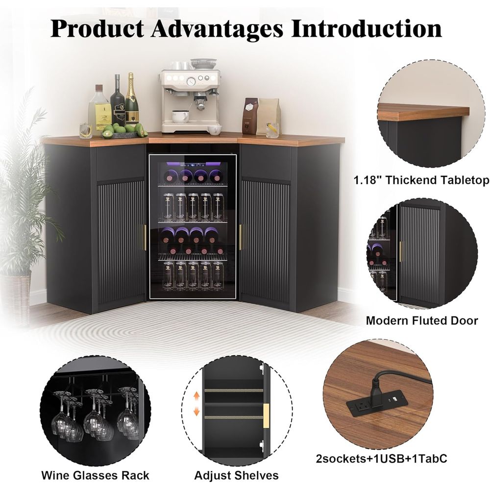 Ridged Space Bar Cabinet, Stor – обзор и цена Home Bar Setup