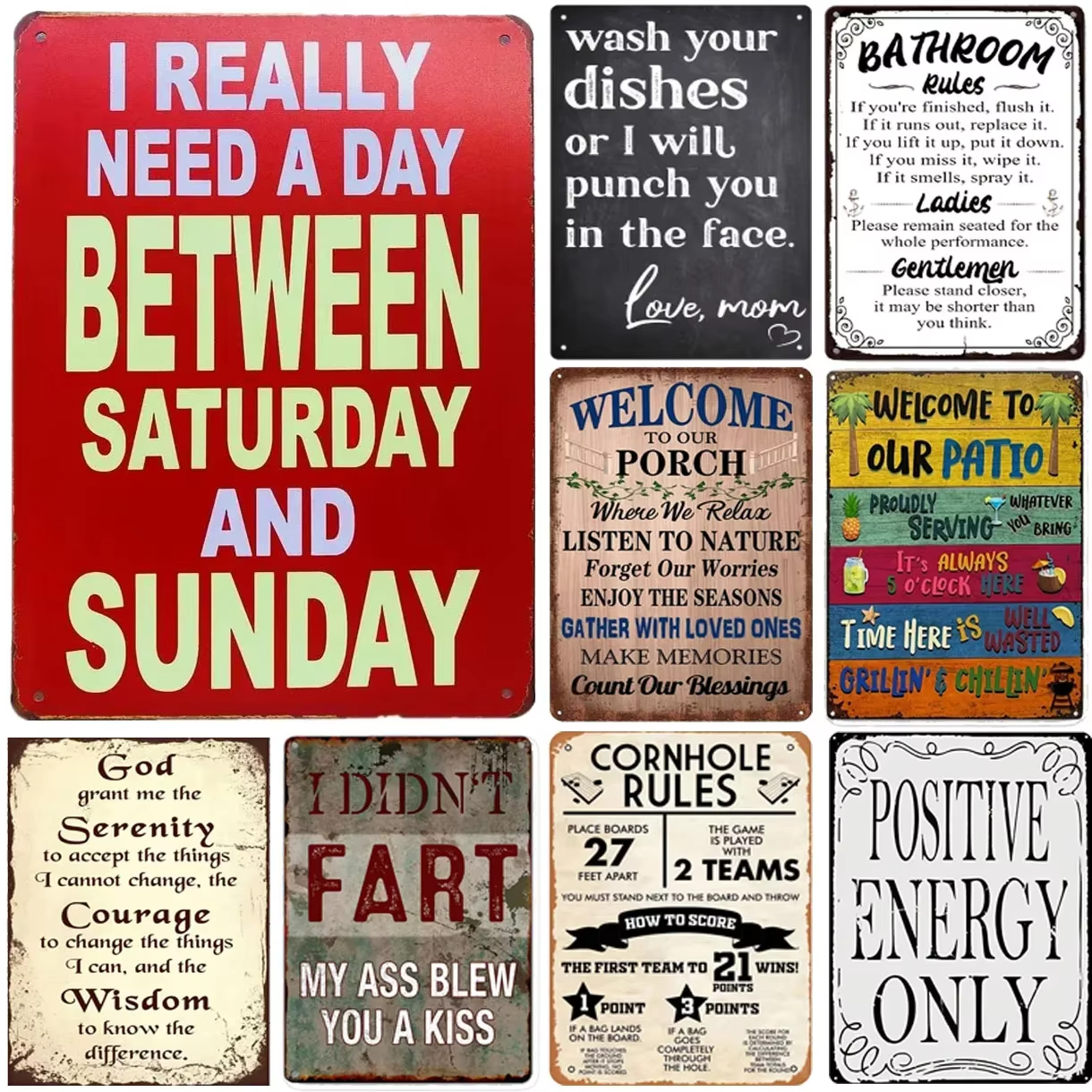 Quotes Plaque Metal Tin Signs  – обзор и цена Home Bar Cafe