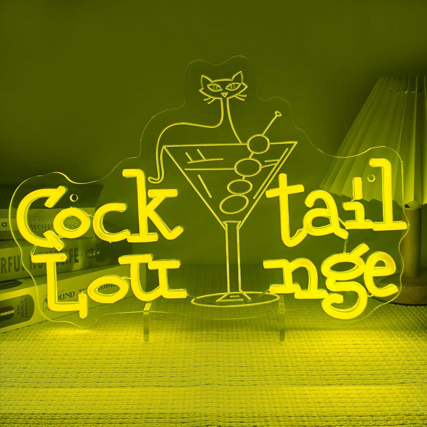 Cocktail Lounge Neon Sign Dimm – обзор и цена Home Bar Cafe