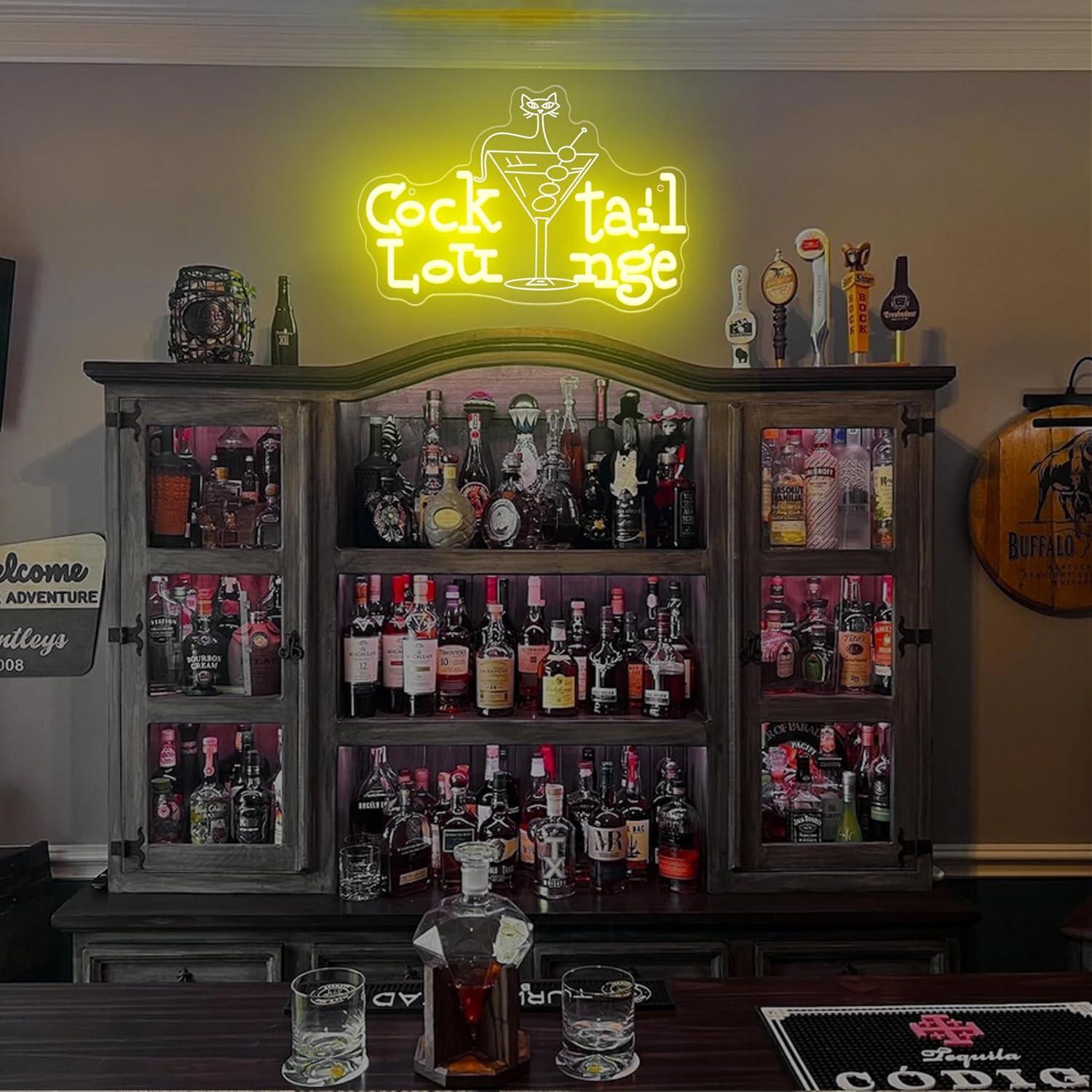 Cocktail Lounge Neon Sign Dimm – обзор и цена Home Bar Cafe